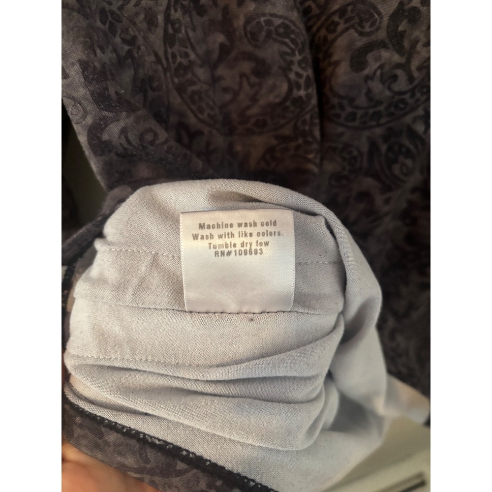 Athleta Womens Small Gray Paisley‎ Scroll 1/4 Zip Pullover Top Made in USA - Picture 7 of 7